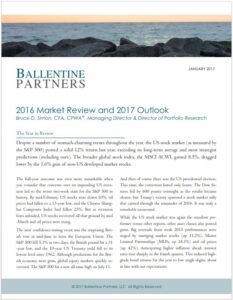 market review, Bruce Simon, Ballentine Partners, 2017 outlook, fourth quarter, markets